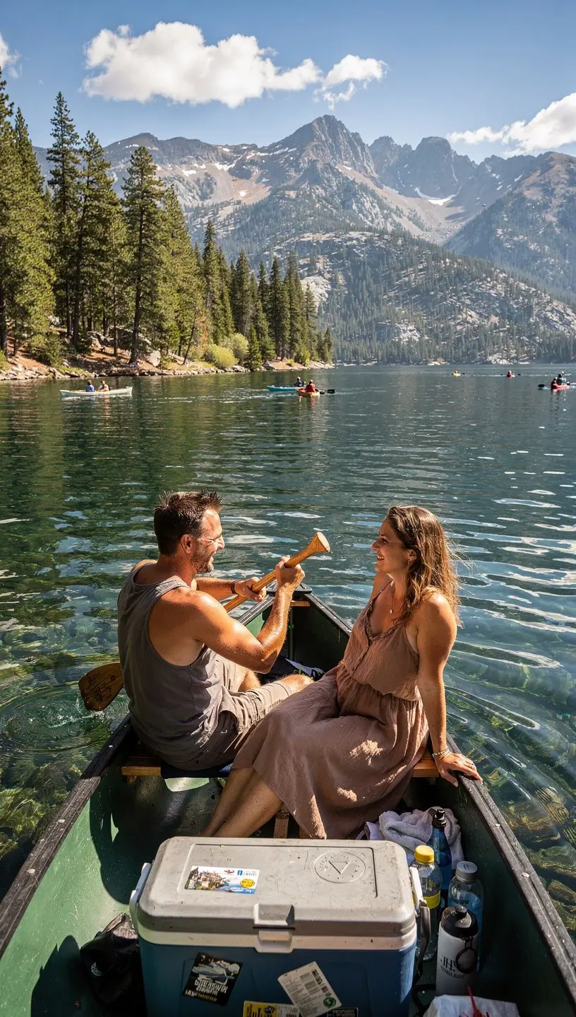 Romantyczna plaża o zachodzie słońca, idealna na miesiąc miodowy.